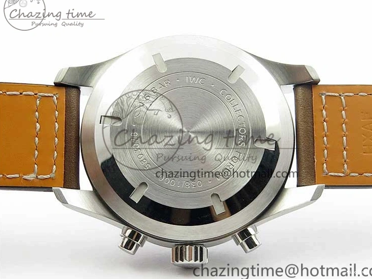 MIROTIME 0414 Pilot Chrono IW377726 ZF 1:1 Best Edition Green Dial on Brown Leather Strap A Trendsetting 7125